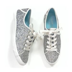 Kate Spade Trista Sneakers in Silver Glitter